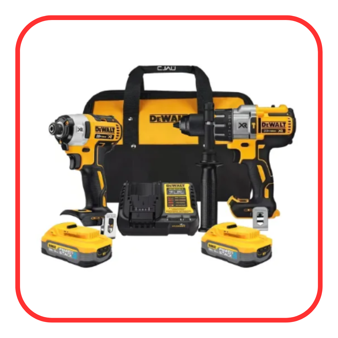Combo Parafusadeira Furadeira de Impacto 13MM DCD996 e Parafusadeira de Impacto 3,35MM Dewalt, Modelo DCK299H2, Com 1 Bateria